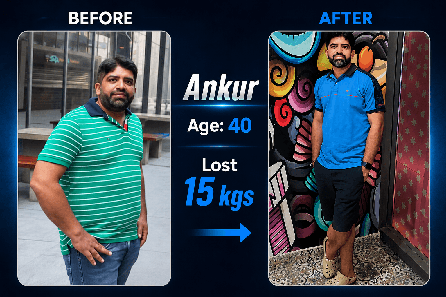 Ankur, Age 40 — Lost 15 kgs with the Physique Blueprint